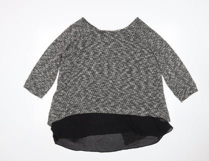 Additional front view of Green Envolpe women’s multicoloured jumper, size 2XL