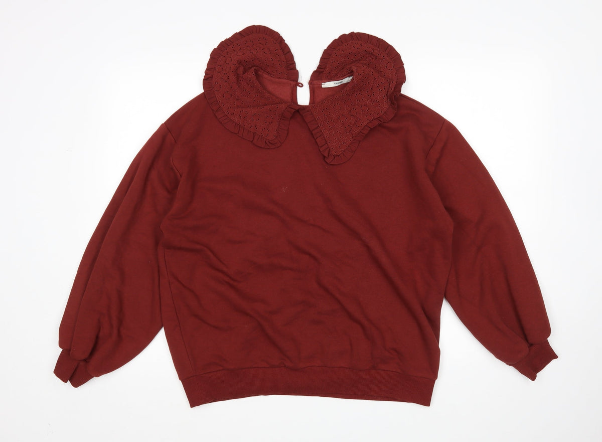 Additional front view of George women’s brown pullover sweatshirt, size M