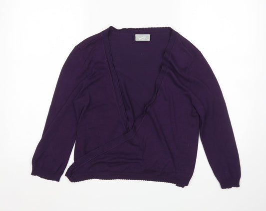 Womens UK Size M Wallis Purple Cardigan Jumper
