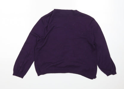 Womens UK Size M Wallis Purple Cardigan Jumper