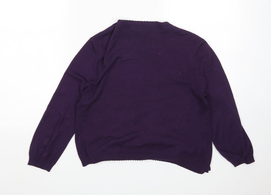 Womens UK Size M Wallis Purple Cardigan Jumper