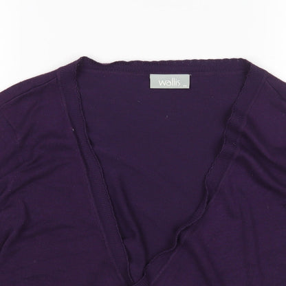 Womens UK Size M Wallis Purple Cardigan Jumper