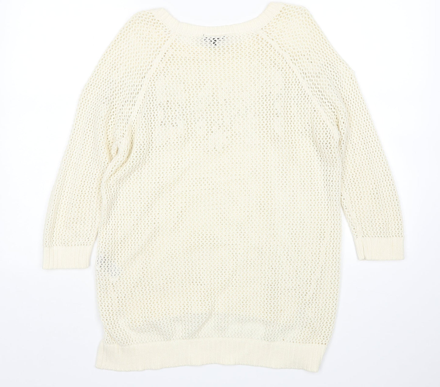 Womens UK Size 10 Warehouse Beige Pullover Jumper