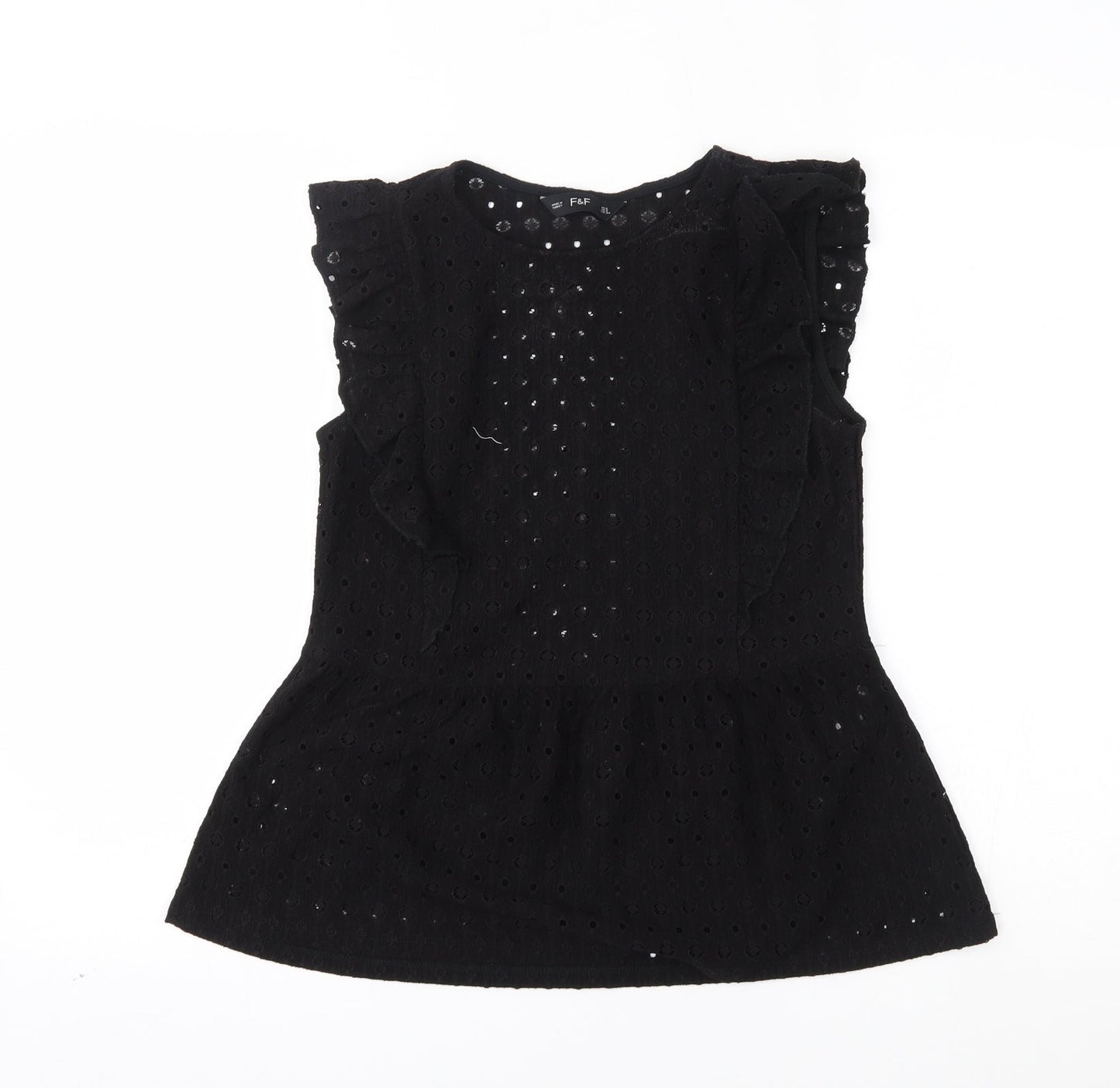 F&F Womens Black   Basic Blouse Size 6