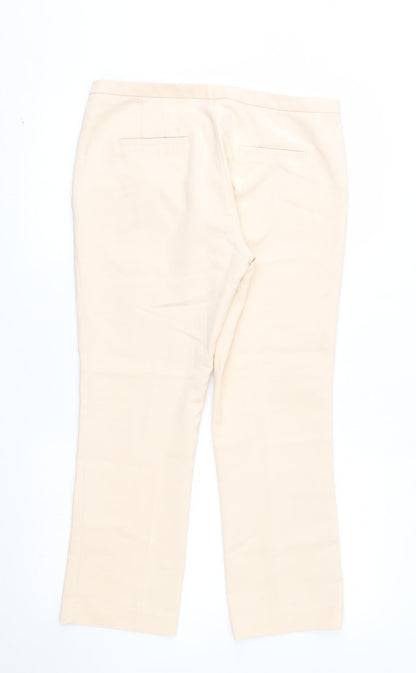 Womens UK Size L Zara Regular Fit  Beige Trousers