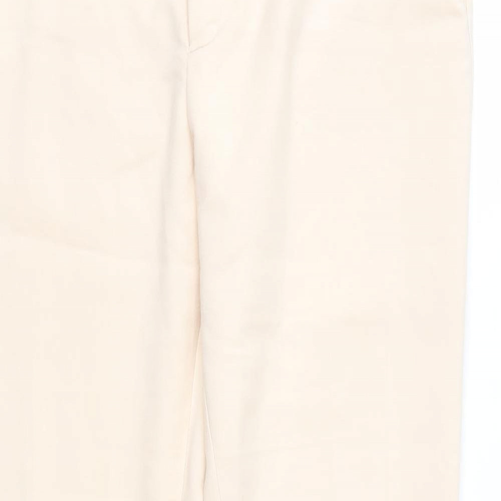 Womens UK Size L Zara Regular Fit  Beige Trousers