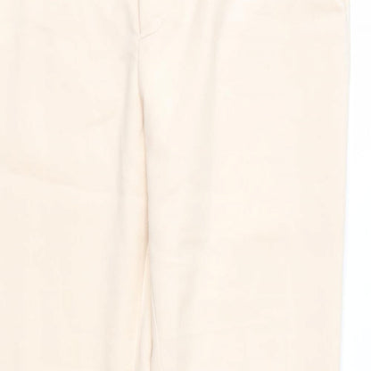 Womens UK Size L Zara Regular Fit  Beige Trousers