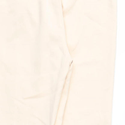 Womens UK Size L Zara Regular Fit  Beige Trousers