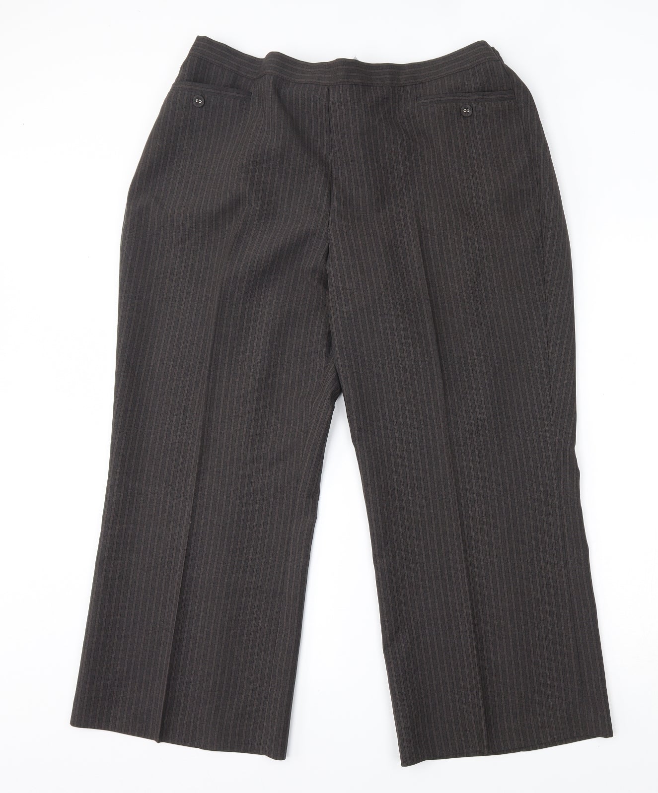BM Womens Grey Striped  Trousers  Size 18 L24 in