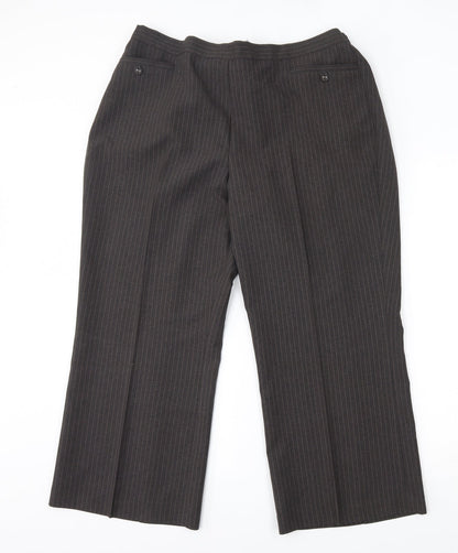 BM Womens Grey Striped  Trousers  Size 18 L24 in