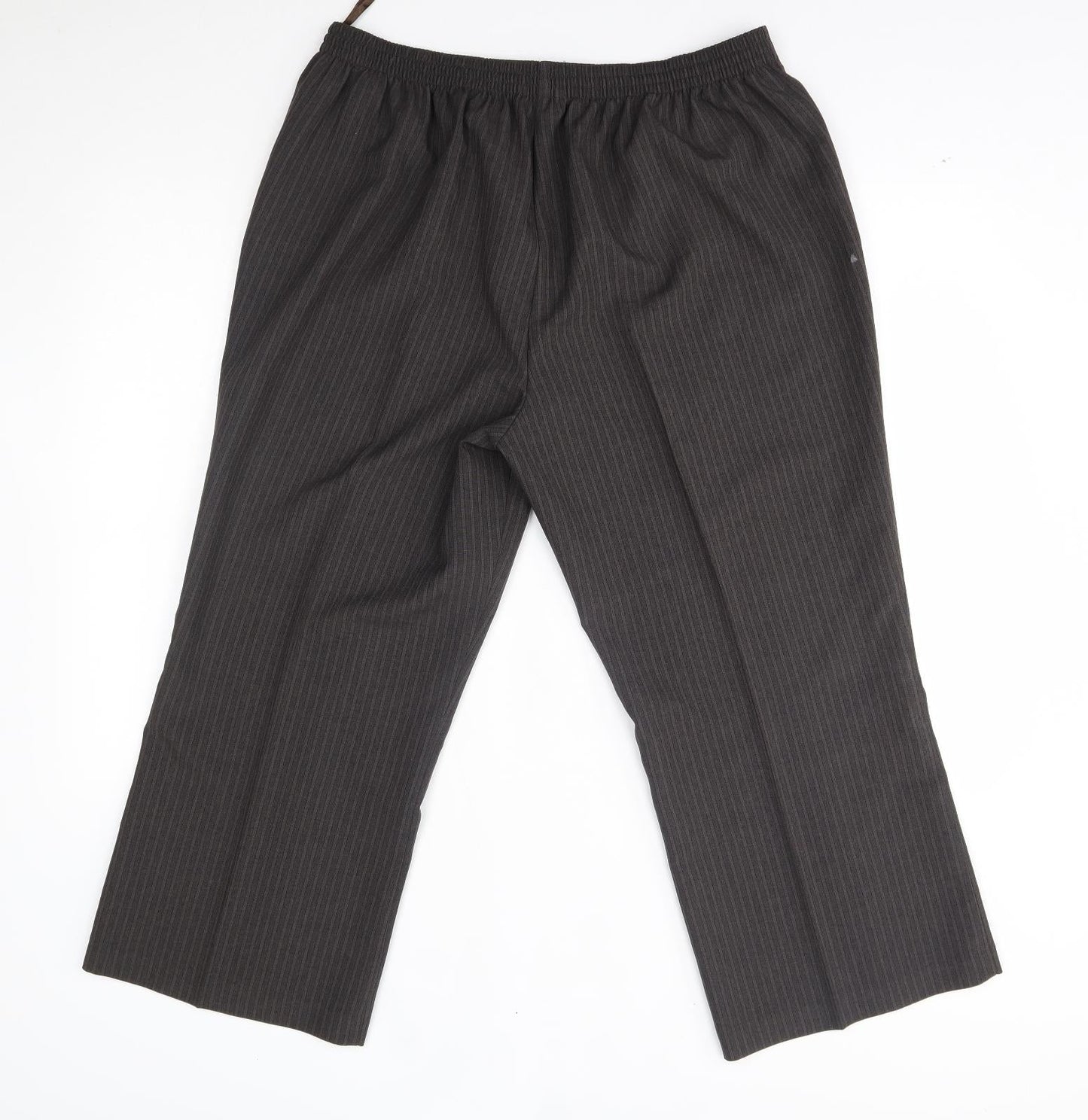 BM Womens Grey Striped  Trousers  Size 18 L24 in