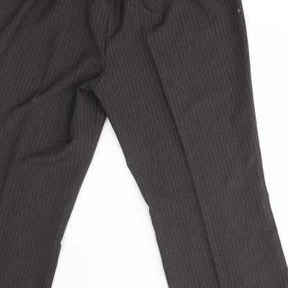 BM Womens Grey Striped  Trousers  Size 18 L24 in