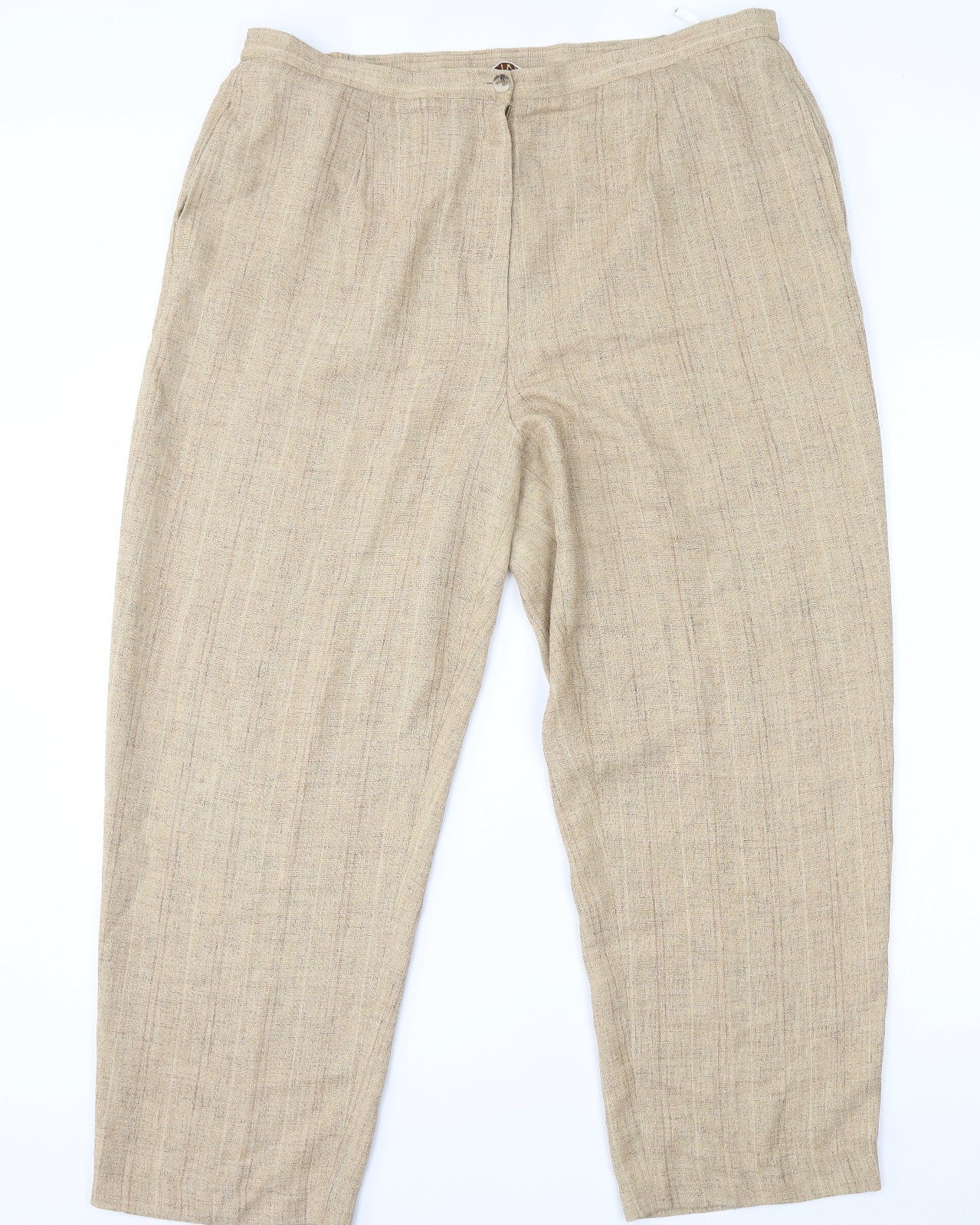 ELVI Womens Beige   Trousers  Size 20 L27 in