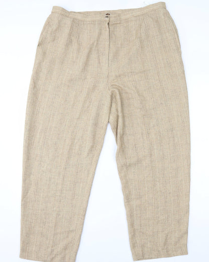 ELVI Womens Beige   Trousers  Size 20 L27 in