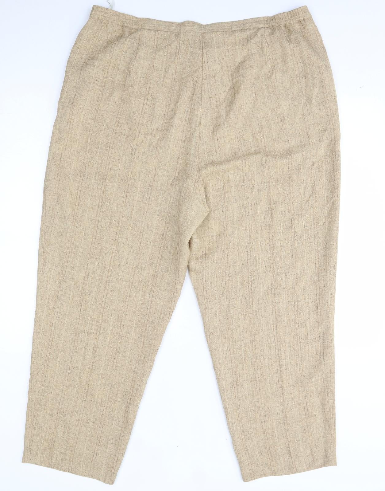 ELVI Womens Beige   Trousers  Size 20 L27 in