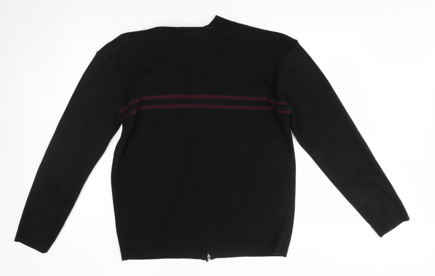Preworn Womens Black   Full Zip Jumper Size L
