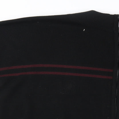 Preworn Womens Black   Full Zip Jumper Size L
