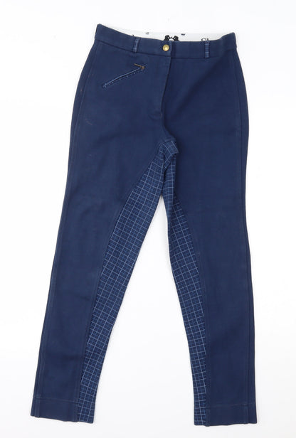Sherwood Forest Mens Blue Plaid  Capri Trousers Size 28 L25 in - trekking
