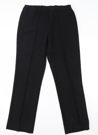 Womens UK Size 10 Mia Moda Regular Fit  Black Trousers