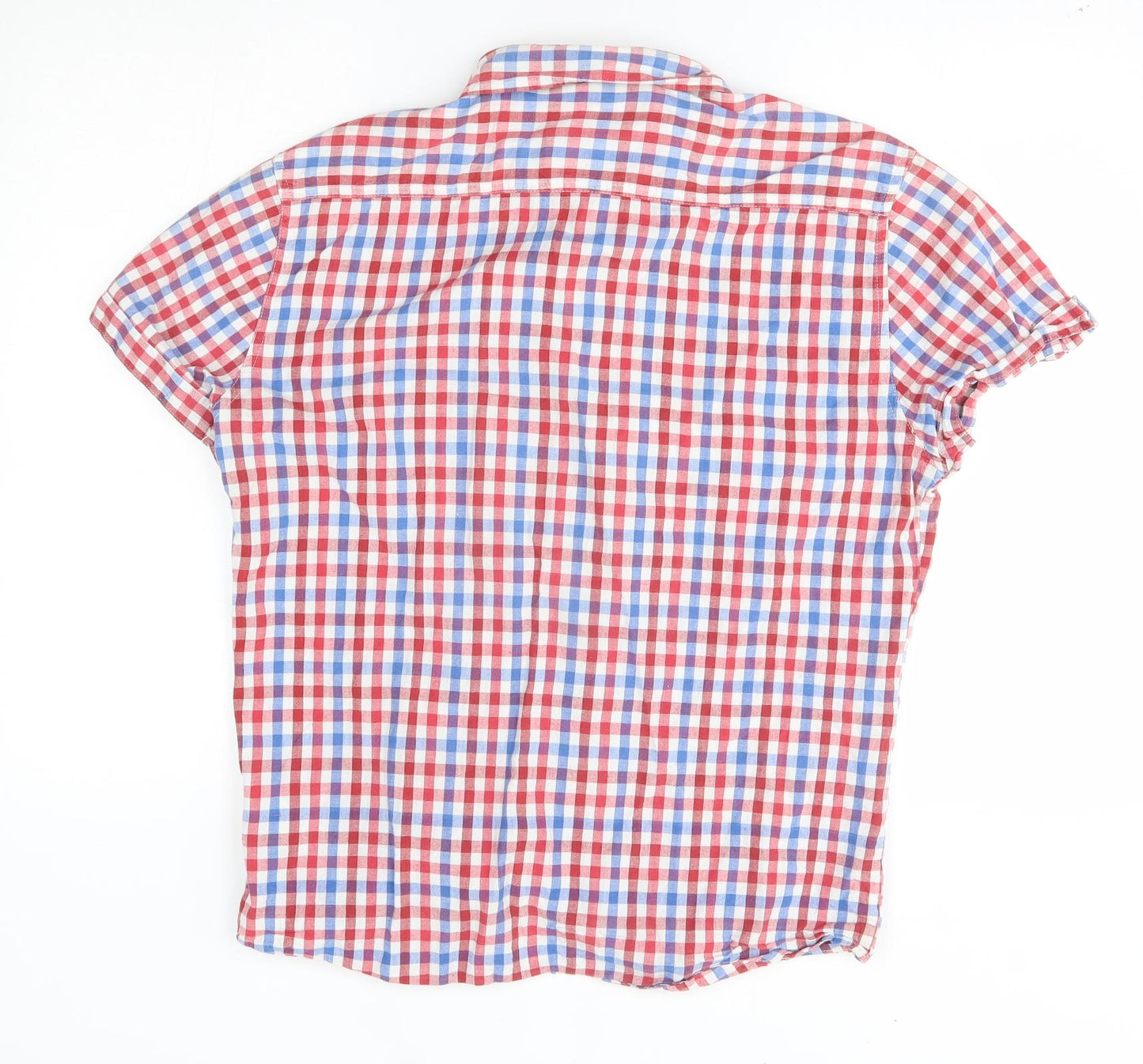 Mens UK Size M New Look Red  Button-Up Short Sleeve Casual Shirt