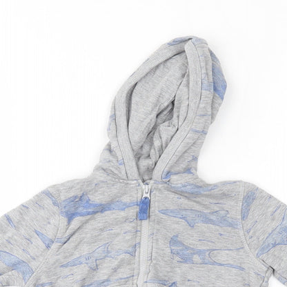 TU Baby Grey   Full Zip Jumper Size 12-18 Months  - hoodie