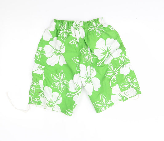 Avenue Mens Green Floral  Bermuda Shorts Size M - swim