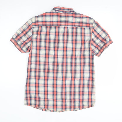 Primark Mens Red Plaid   Button-Up Size M
