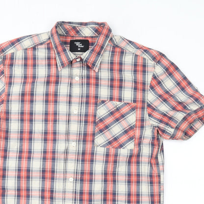 Primark Mens Red Plaid   Button-Up Size M