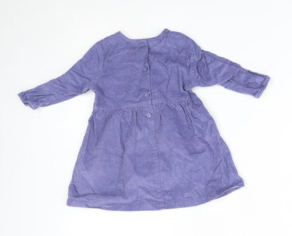 united colours of benetton Girls Purple  Corduroy A-Line  Size 9-12 Months