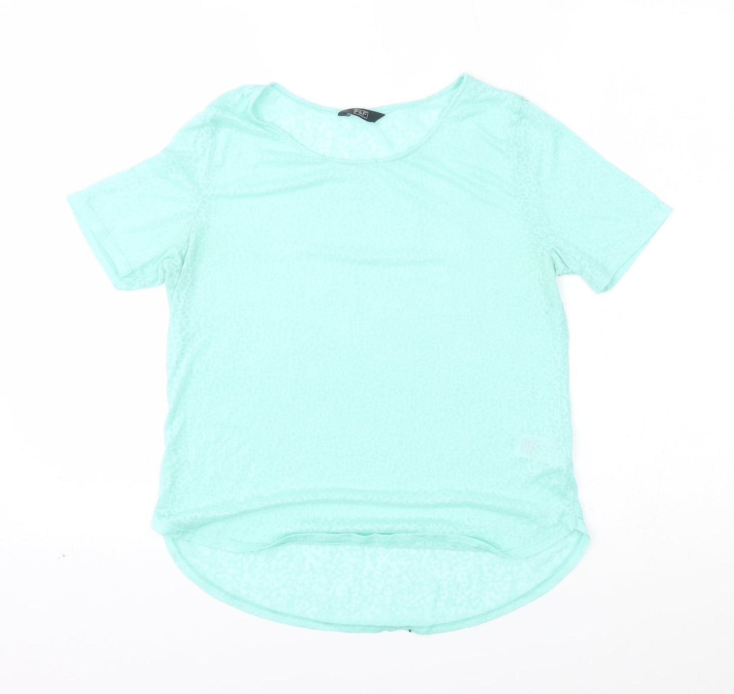 F&F Womens Blue   Basic T-Shirt Size 10  -