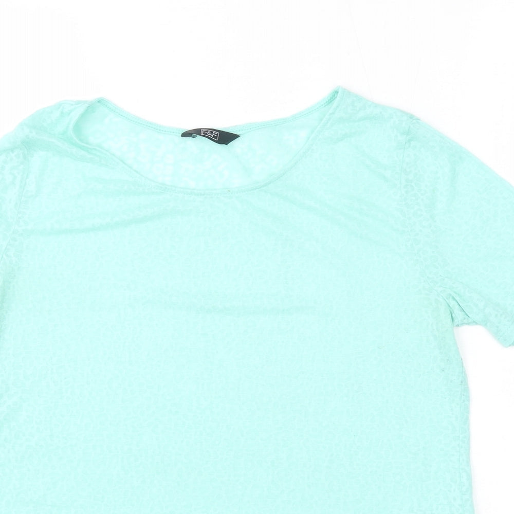 F&F Womens Blue   Basic T-Shirt Size 10  -