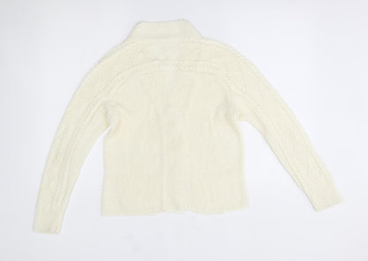 Womens UK Size One Size Preworn Ivory Cardigan Jumper