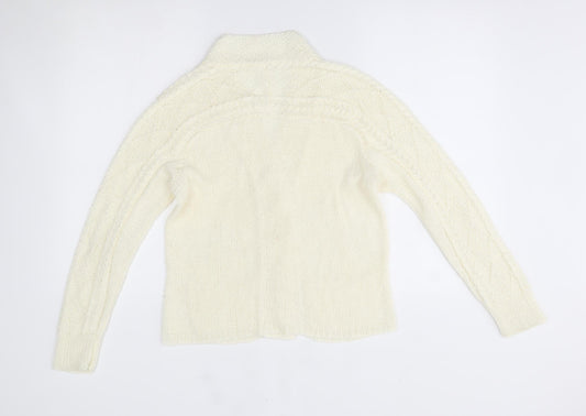 Womens UK Size One Size Preworn Ivory Cardigan Jumper