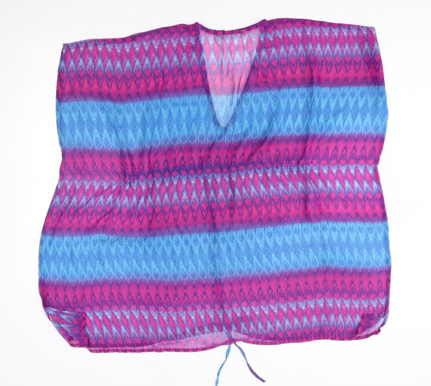 TU Womens Purple Striped   Poncho Size S