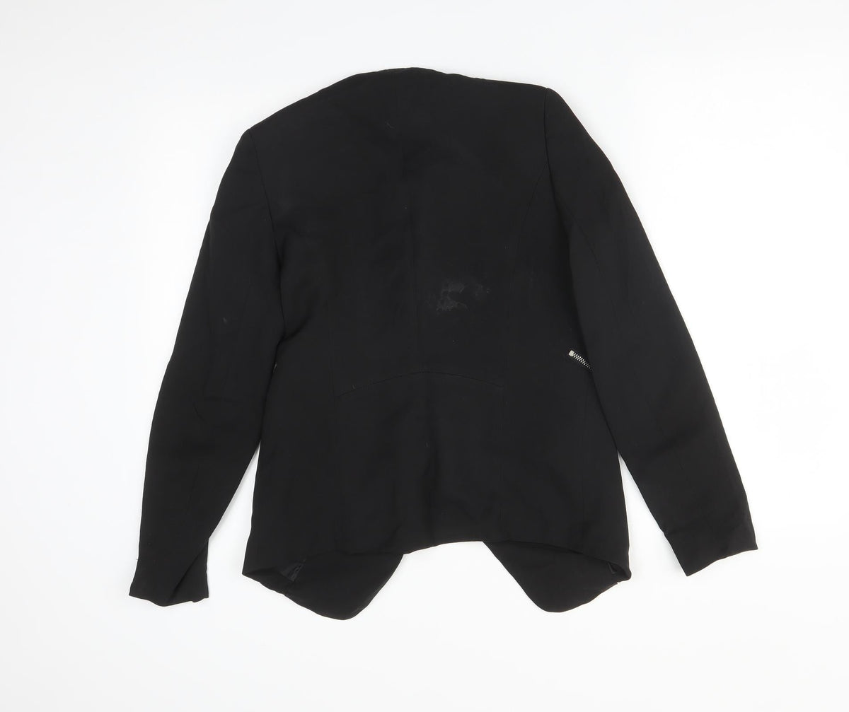 Back view of DIFFUSE women’s black jacket blazer, size UK 8