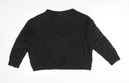 H&M Womens Grey   Pullover Sweatshirt Size L