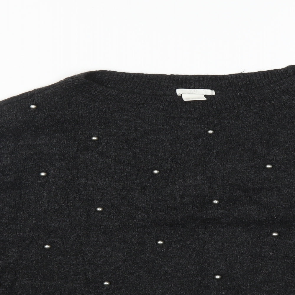 H&M Womens Grey   Pullover Sweatshirt Size L