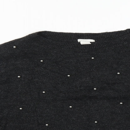 H&M Womens Grey   Pullover Sweatshirt Size L