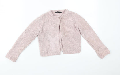 George Girls Pink   Cardigan Jumper Size 6-7 Years