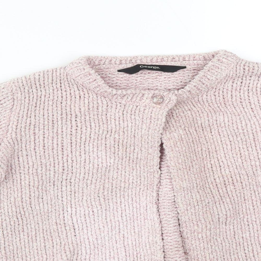 George Girls Pink   Cardigan Jumper Size 6-7 Years
