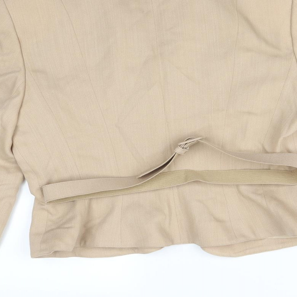 Precis Womens Beige   Jacket Suit Jacket Size 14