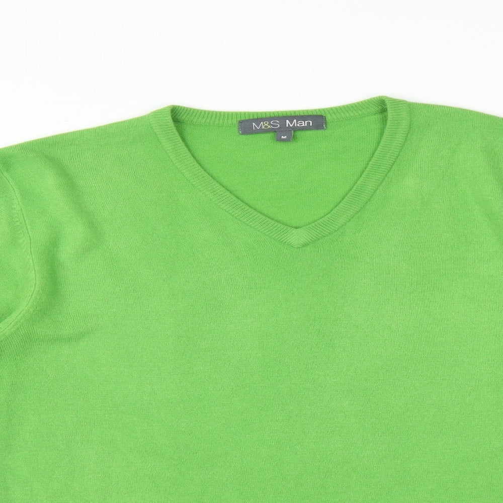Mens UK Size M M&S Green Pullover Sweatshirt