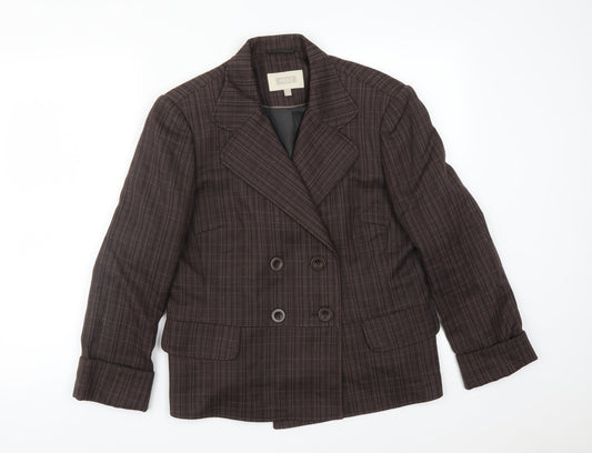 NEXT Womens Brown Check  Jacket Suit Jacket Size 16