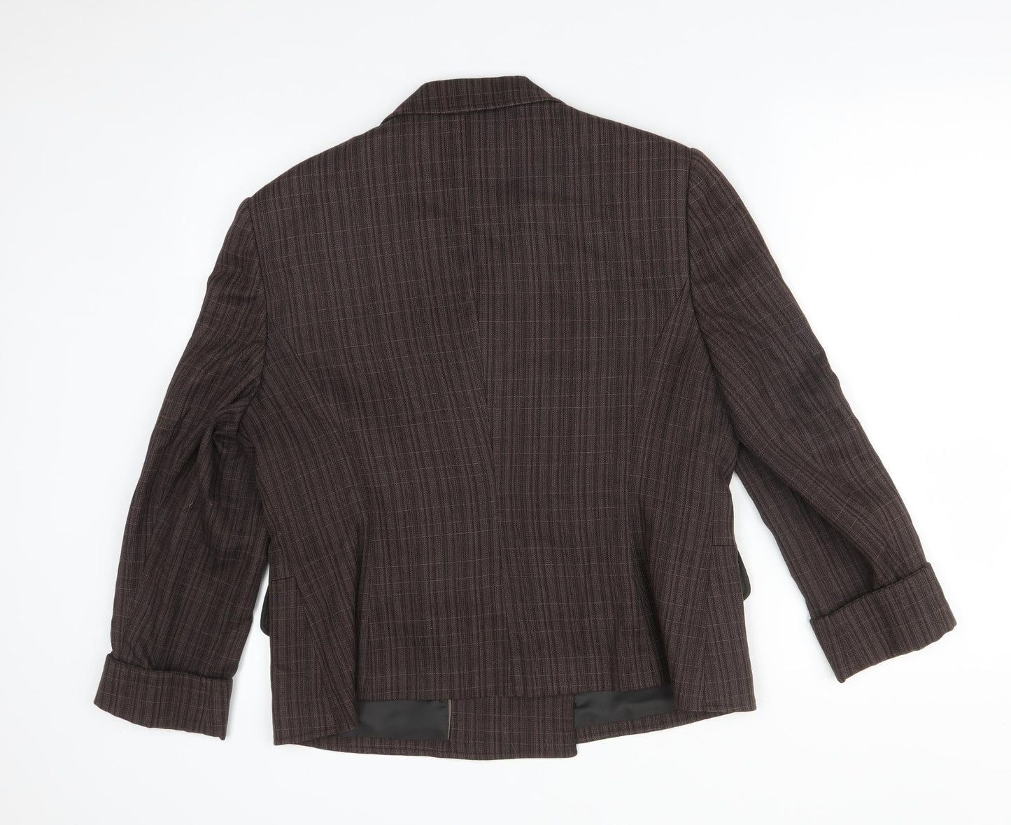 NEXT Womens Brown Check  Jacket Suit Jacket Size 16