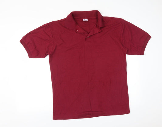 BETTER BASICS Mens Red    Polo Size L