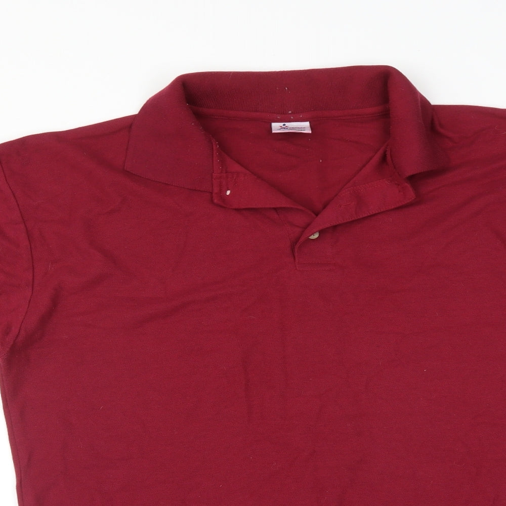 BETTER BASICS Mens Red    Polo Size L