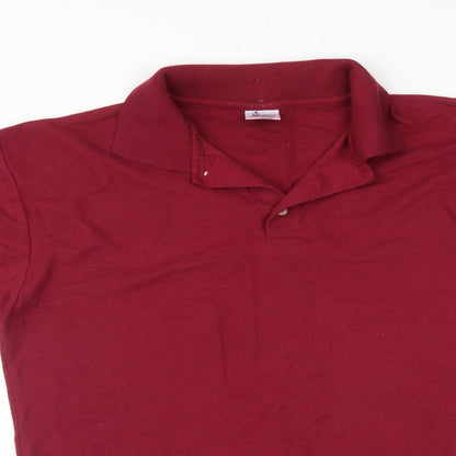 BETTER BASICS Mens Red    Polo Size L
