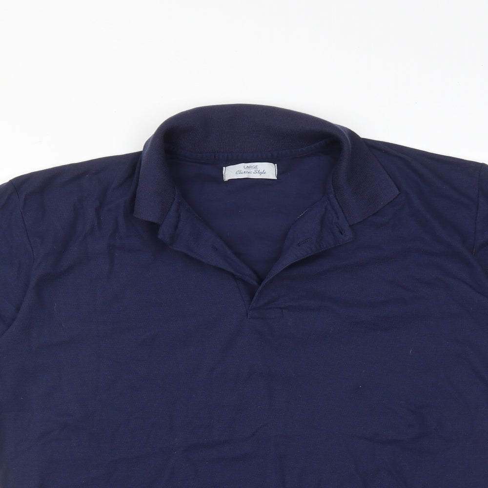 CLASSIC STYLE Mens Blue    Polo Size L