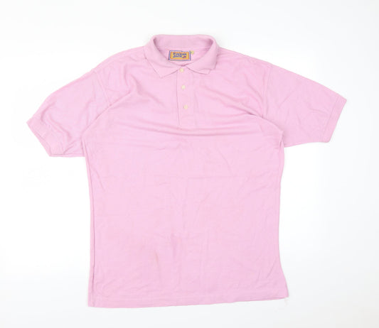 TIMBER JACK Womens Pink   Basic Polo Size L