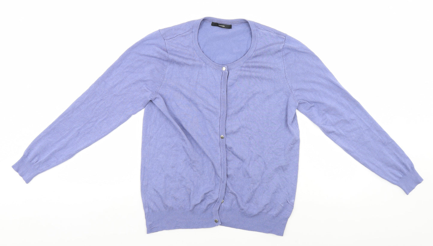 George Womens Blue   Cardigan Jumper Size 14